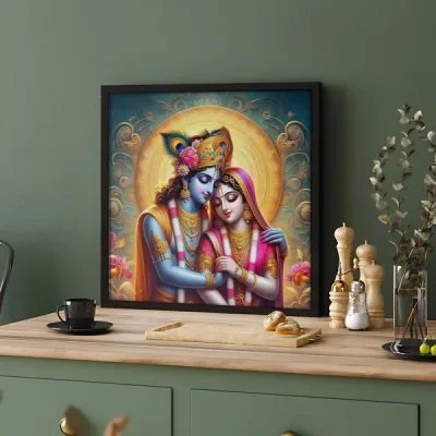 Bond of Love – Radha & Krishna Artwork – 12 Inch